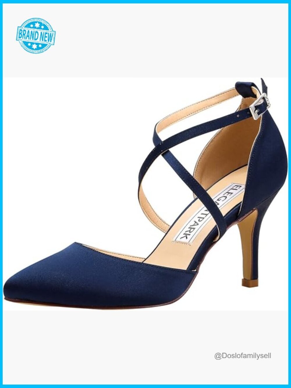Closed Toe Strappy Pointed Heel Pumps Satin Wedding Evening Dress Shoes